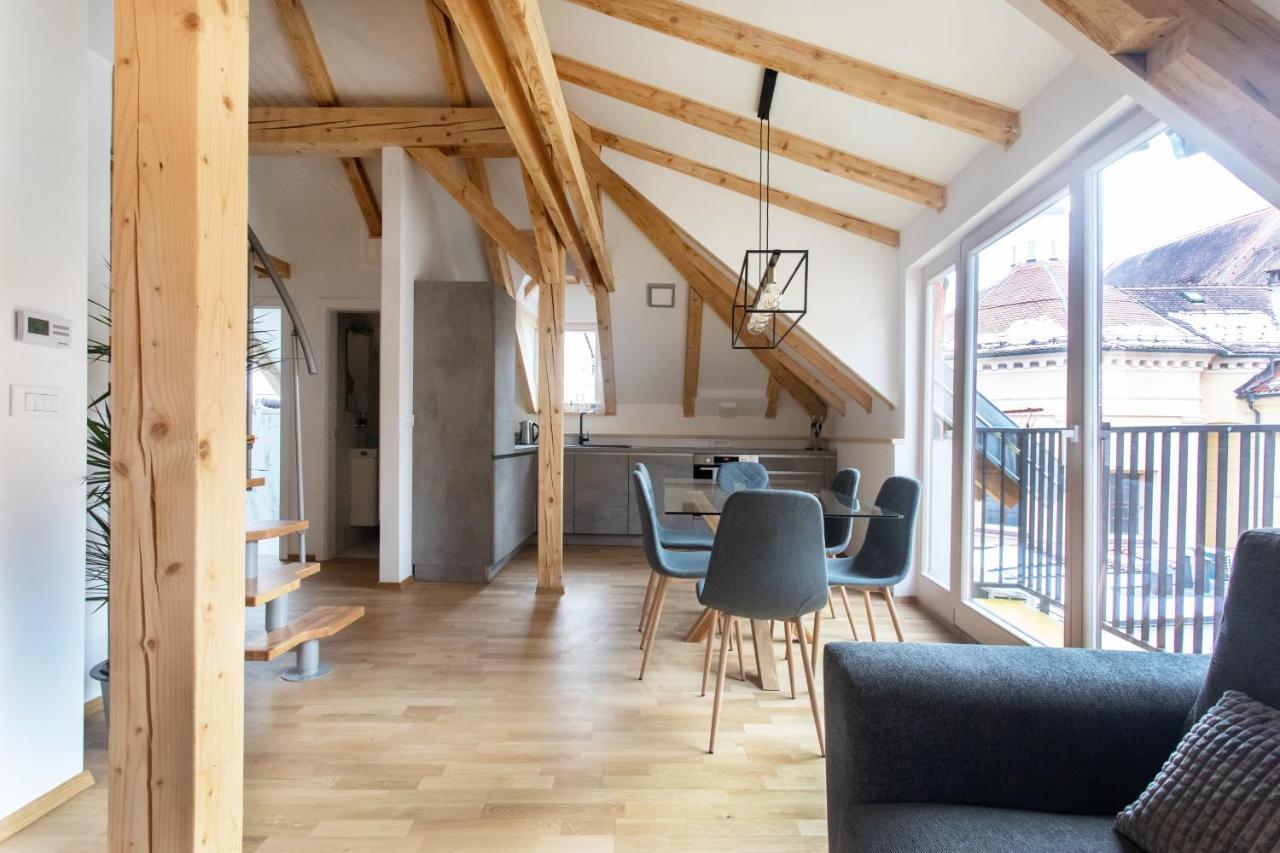 Bright & Spacious Loft In The Heart Of Old Town Ljubljana Exteriör bild
